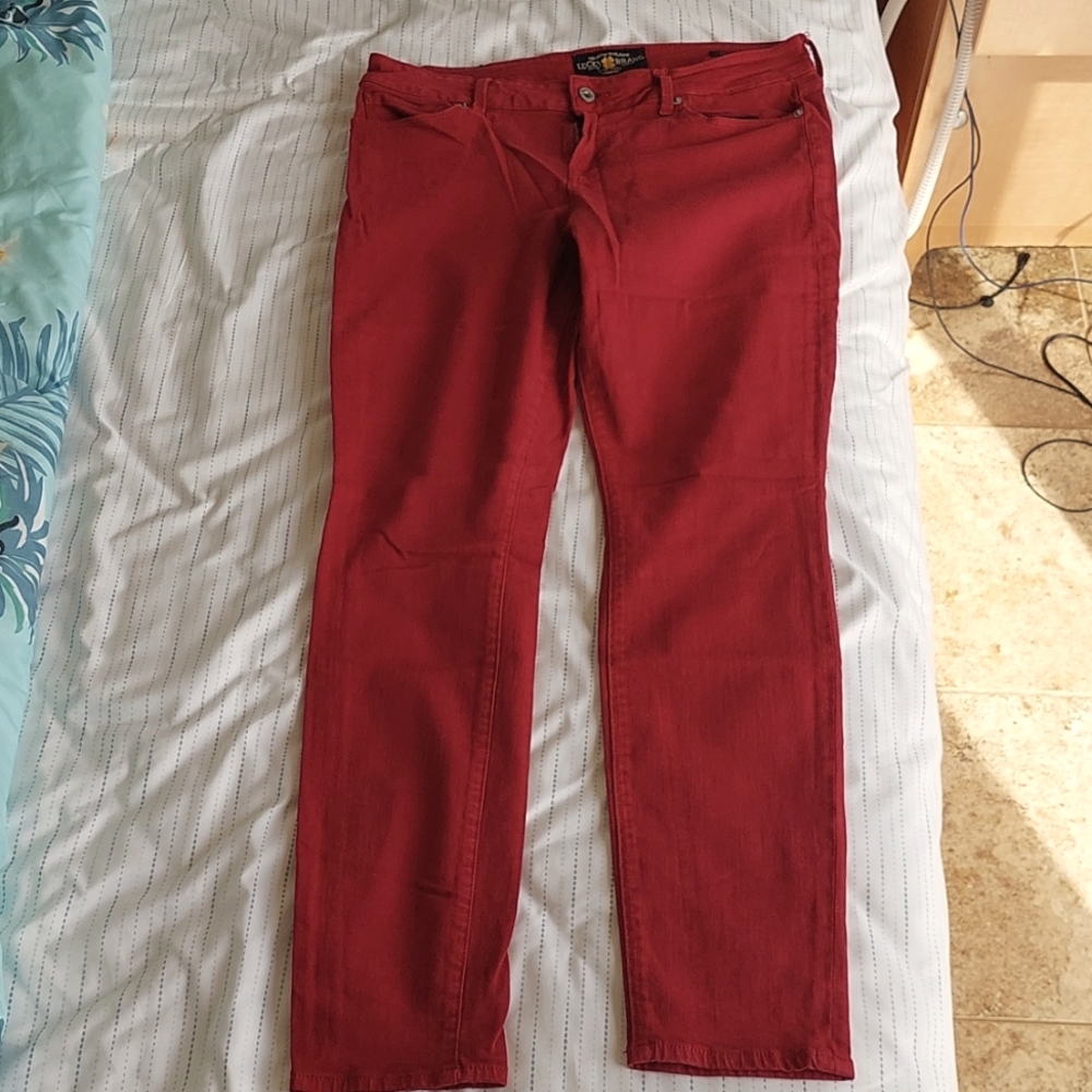 Jeans, Lucky Brand, Red Size 12/31 R